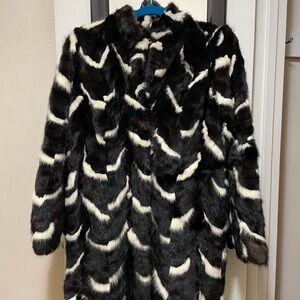 SOLD Bogner Elegant Black and White fur Outerwear Rare sold on Trr